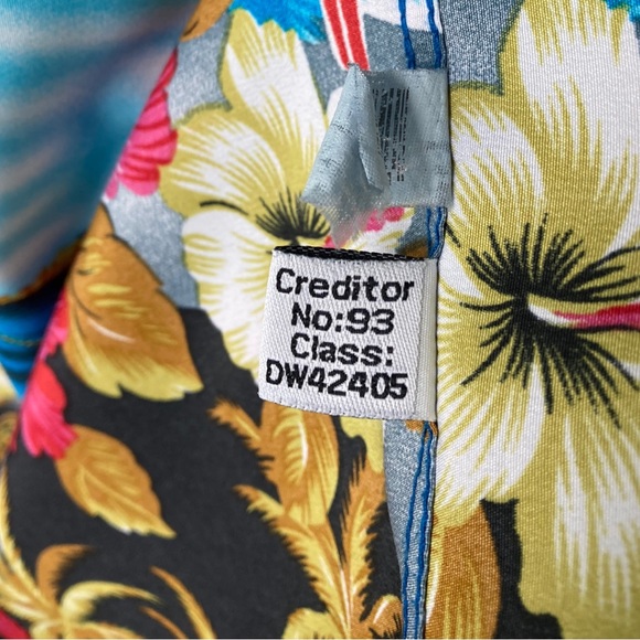 Lowes Blue Parrot Patterned Hawaiian Aloha Button Shirt - Picture 12 of 15